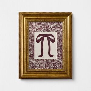 8"x10" Block Print Bow Framed Wall Art - Threshold™ designed with Studio McGee